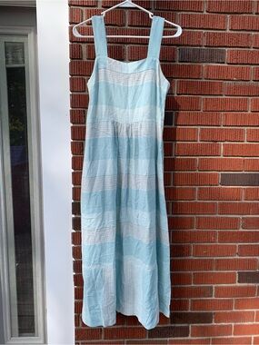 Patagonia Hemp & TENCEL™ Midi Sundress | Coastal Blue Stripe | XS